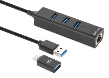 INTRACOM ADAPTADOR USB V3.0 USB AC A REDDOCK GB HUB 3 PTOS ADAPTADOR USB V3.0 USB AC A RED GB HUB 3 PTOS