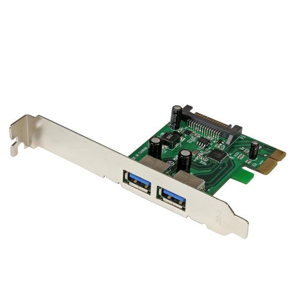 Tarjeta PCI Express STARTECH de 2 Puertos USB 3.0 (5Gbps) alimentación SATA
