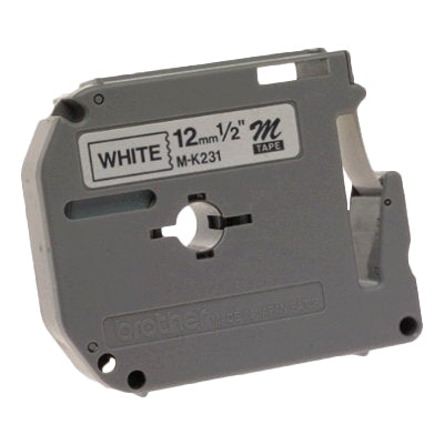 Cinta Brother no laminada en negro sobre blanco M231
