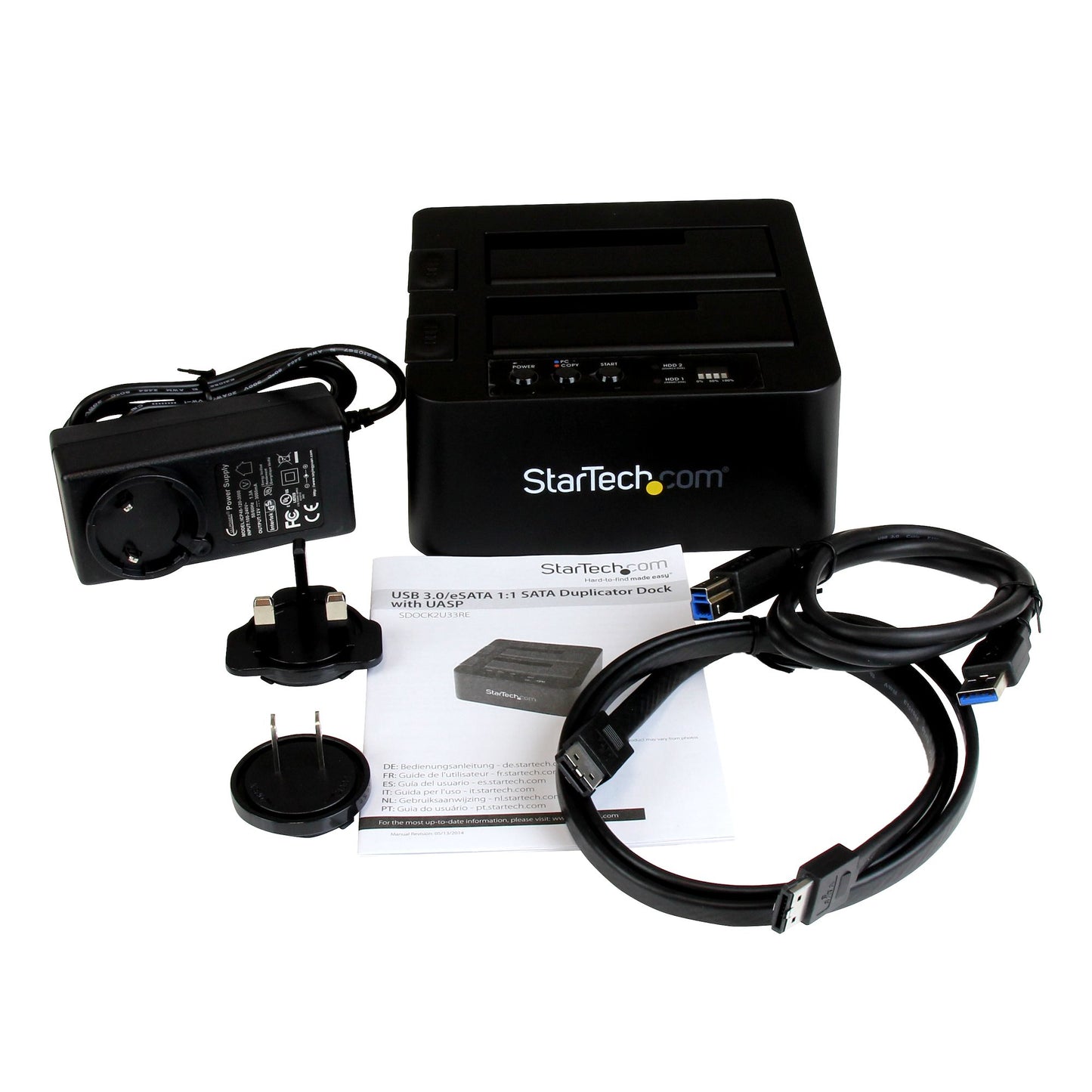 STARTECH CONSIG DOCK USB 3.0 Y ESATA COPIADORA CARR DE DISCO SATA 2.5 3.5 CLONADOR .