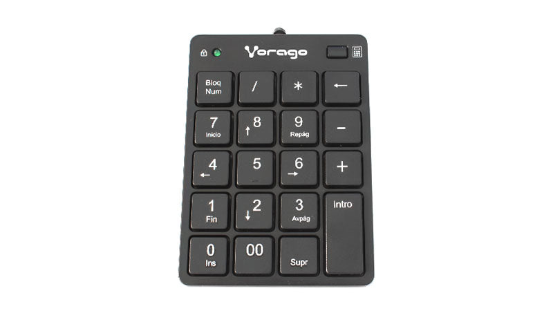 AC-449585-3 Vorago Teclado Numérico KB-105, Alámbrico, USB, Negro