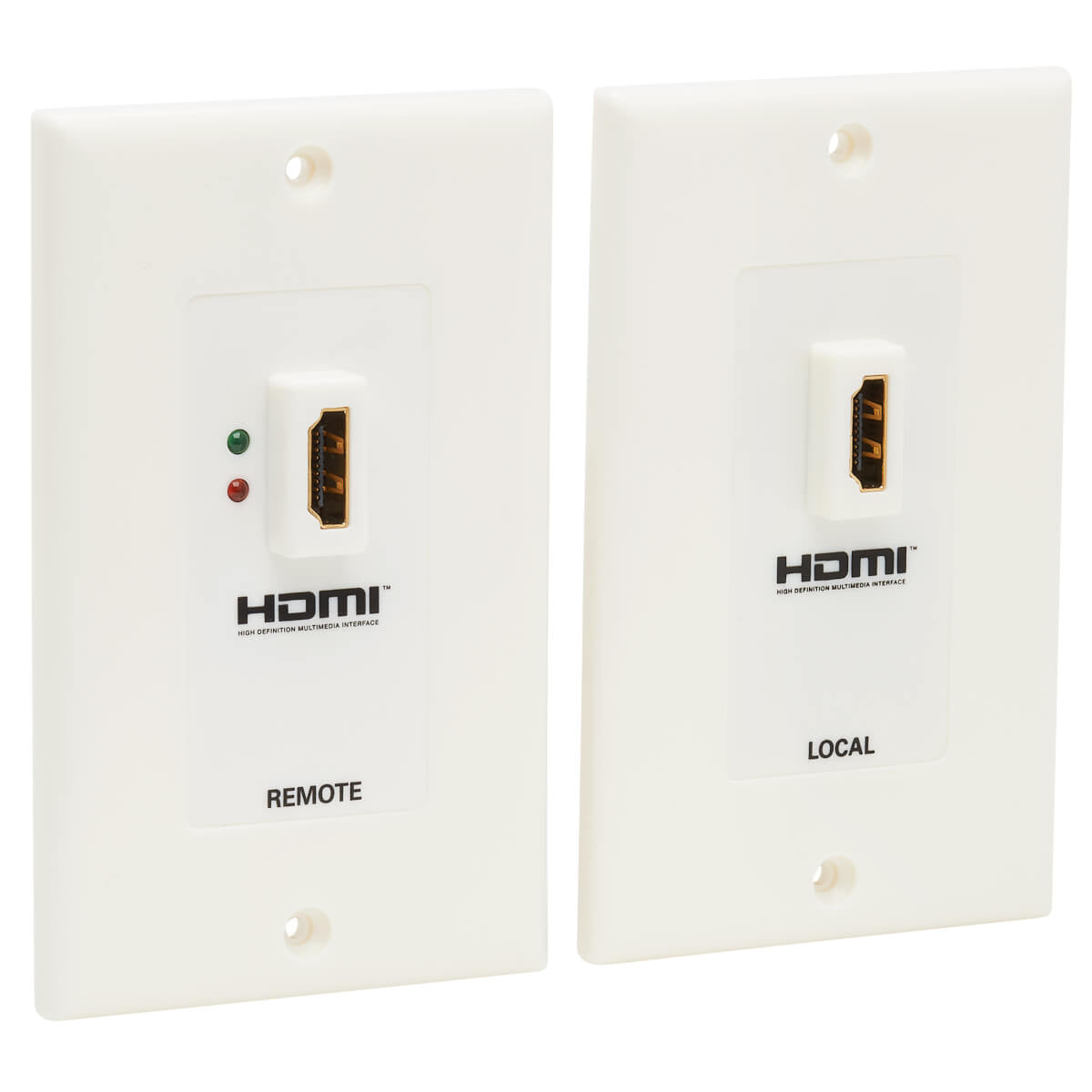 Eaton Tripp Lite Series Juego de Placa de Pared Extensora HDMI sobre Cat5 y Cat6, doble con Transmisor y Receptor.