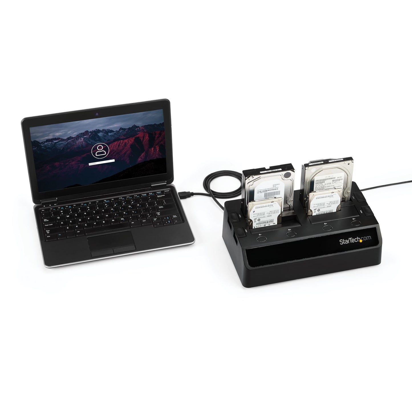 STARTECH CONSIG DOCKING STATION USB 3.0 SATA CARR 4 BAHIAS 2.5 Y 3.5 PARA DISCO DU.O