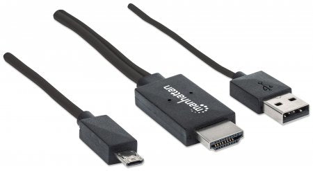 INTRACOM CABLE MHL MICRO USB A HDMI CABL USB-A P/ALIMENTACION