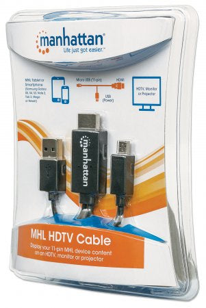 INTRACOM CABLE MHL MICRO USB A HDMI CABL USB-A P/ALIMENTACION