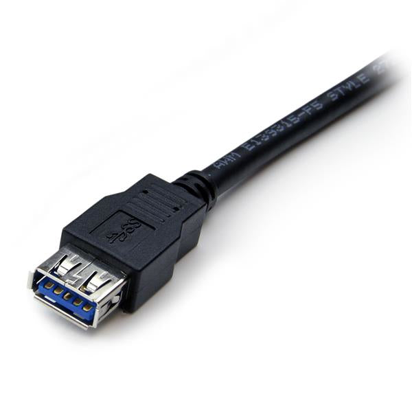 Cable StarTech.com USB3SEXT2MBK, Cable Extensor USB Macho - USB Hembra, 2 Metros, Negro