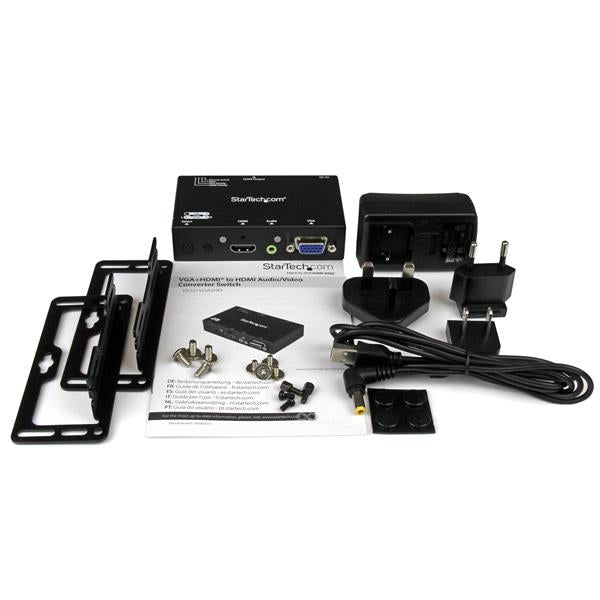 SWITCH CONVERTIDOR 2X1 VGA CABL HDMI A HDMI AUTOMATICO CONMUTADOR