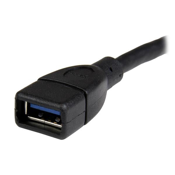 STARTECH CONSIG CABLE DE 15CM EXTENSOR USB 3.0 ADAP USB SUPERSPEED NEGRO
