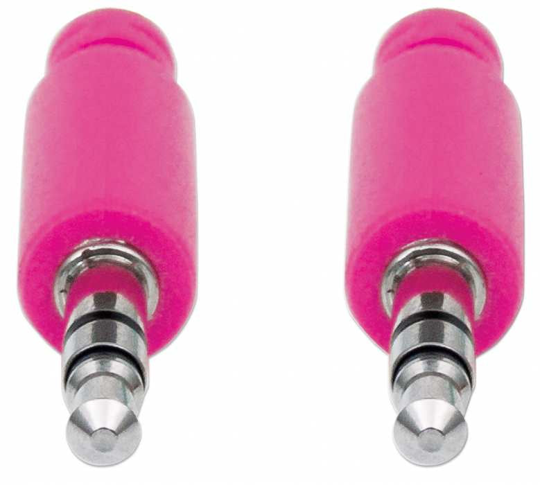 INTRACOM CABLE ESTEREO A IPOD M-M 1.8M CABL TEXTIL MORADO/ROSA.