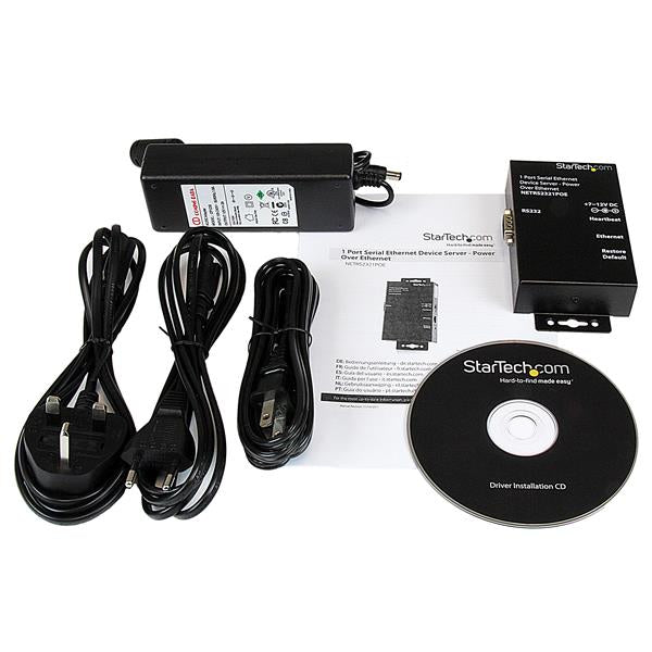 STARTECH CONSIG SERVIDOR DISPOSITIVOS SERIE 1 CTLR PUERTO POWER OVER ETHERNET IP