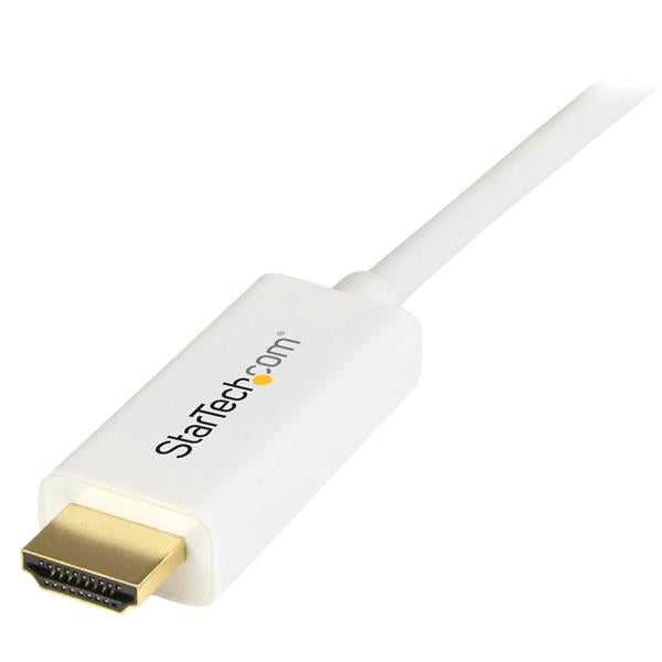 STARTECH CONSIG CABLE CONVERTIDOR ULTRAHD 4K CABL MINI DISPLAYPORT A HDMI 2M BLANCO