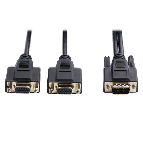 Cable Divisor en Y para Monitores VGA de Alta Resolución Tripp Lite P516-006-HR, HD15 Macho - 2x HD15 Hembra, 1.83 Metros, Negro