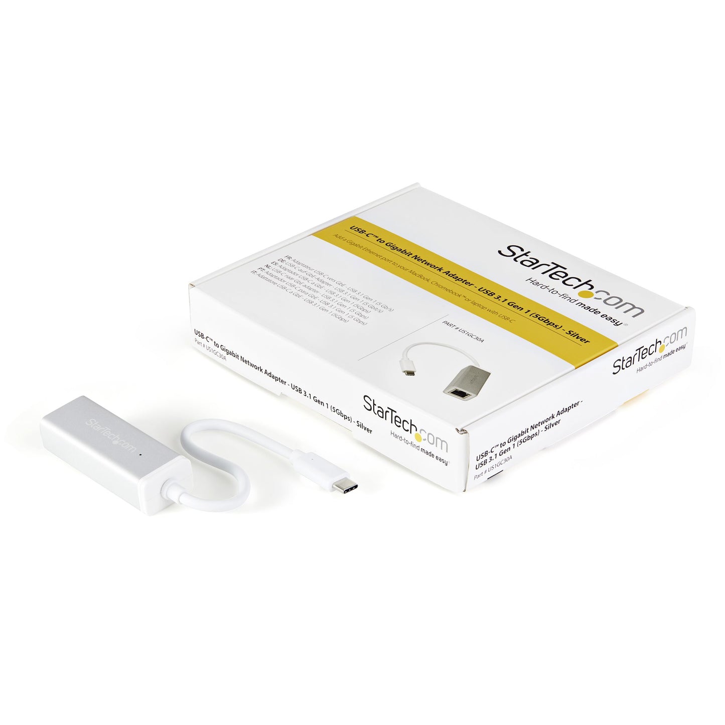 StarTech.com Adaptador de red USB-C a Gigabit - Plateado - USB 3.1 - Realtek RTL8153 - 1 Puerto(s) - 1 - Par trenzado