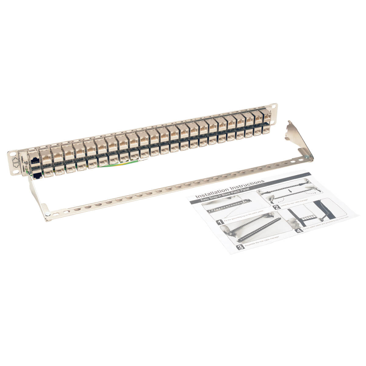TRIPPLITE CONSIG. PANEL CONEXIONES ALIMENTACION ACCS CAT6A RJ45 STP 48 PUERTOS 1U RACK