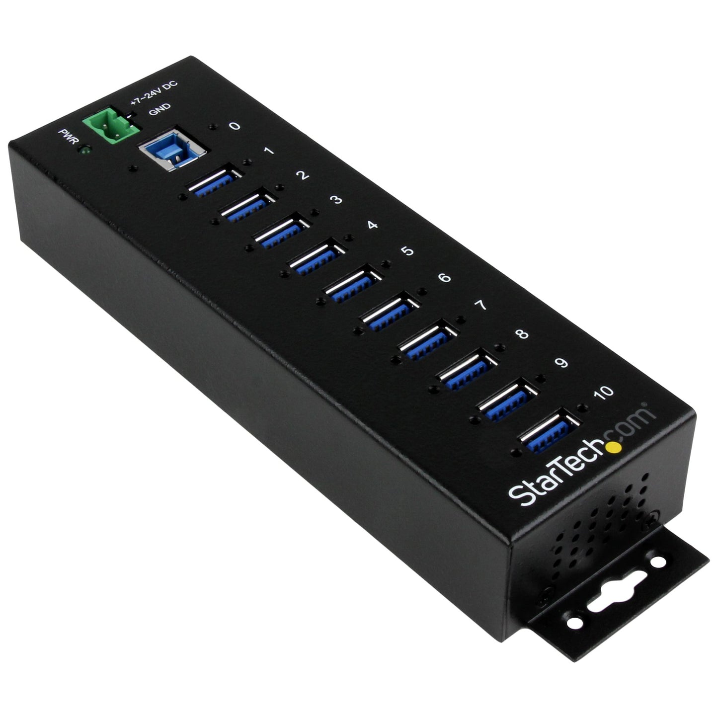 STARTECH CONSIG CONCENTRADOR INDUSTRIAL USB PERP 3 PUERTOS DE 10PUERTOS HUB ESD