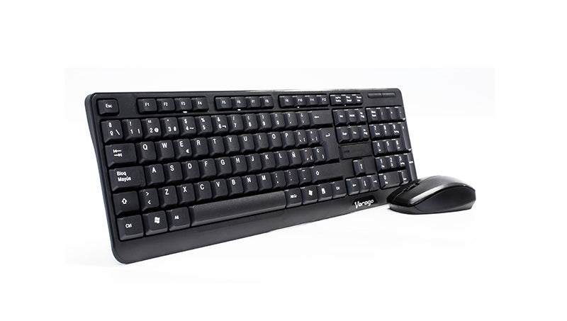 AC-395896-1 Kit de Teclado y Mouse Vorago KM-302, Inalámbrico, USB, Negro (Español)