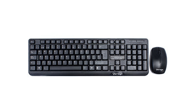 AC-395896-1 Kit de Teclado y Mouse Vorago KM-302, Inalámbrico, USB, Negro (Español)