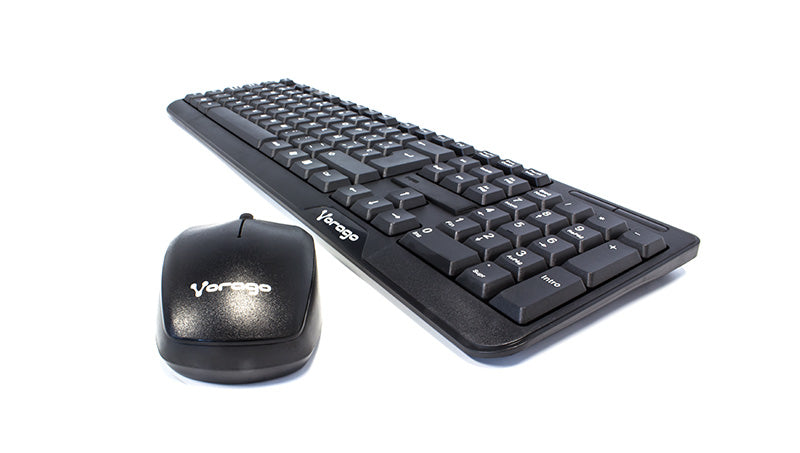 AC-395896-1 Kit de Teclado y Mouse Vorago KM-302, Inalámbrico, USB, Negro (Español)