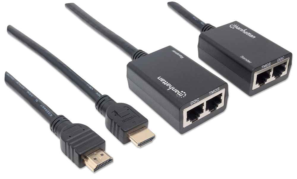 KIT EXTENSOR VIDEO HDMI HASTA CABL 30M 1080P VIA RJ45 UTP CAT5E/CAT6