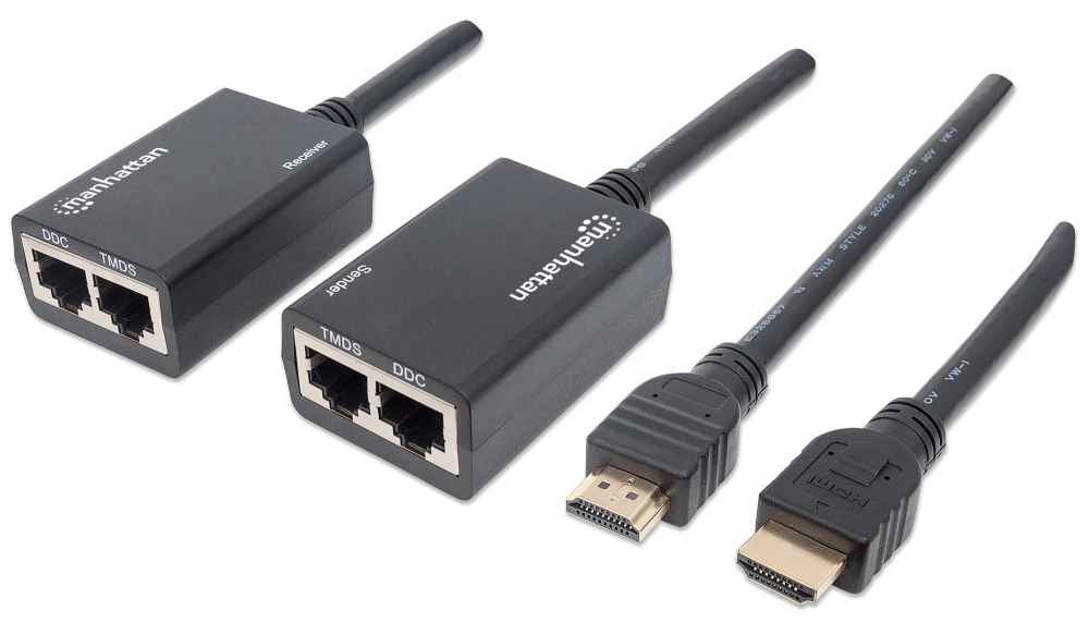 KIT EXTENSOR VIDEO HDMI HASTA CABL 30M 1080P VIA RJ45 UTP CAT5E/CAT6