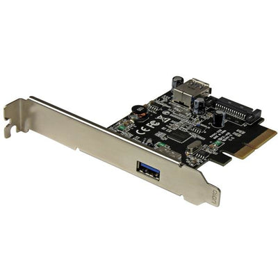 Tarjeta PCI Express STARTECH de 2 Puertos USB 3.2 Gen 2 (10Gbps)USB-A 1x Externo y 1x Interno - Soporte UASP