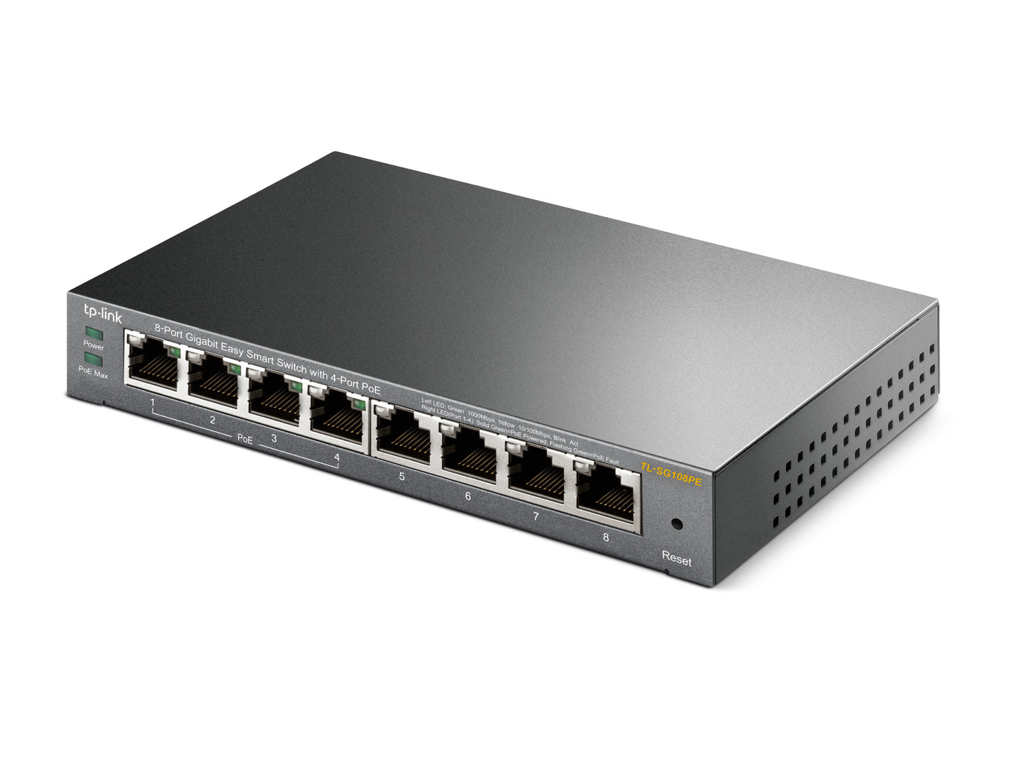 TP-LINK SWITCH EASY SMART DE 8 PUERTOS PERP GIGABIT CON 4 PUERTOS POE