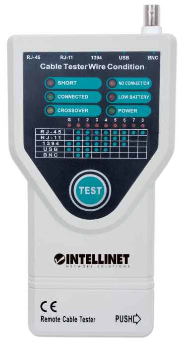 IC INTRACOM PROBADOR DE CABLE RED 5 EN 1 CABL RJ11 / RJ45 / USB / BNC / FIREWIRE