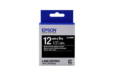 EPSON FITA LK - BRANCO NO PRETO - LABL 12 MM