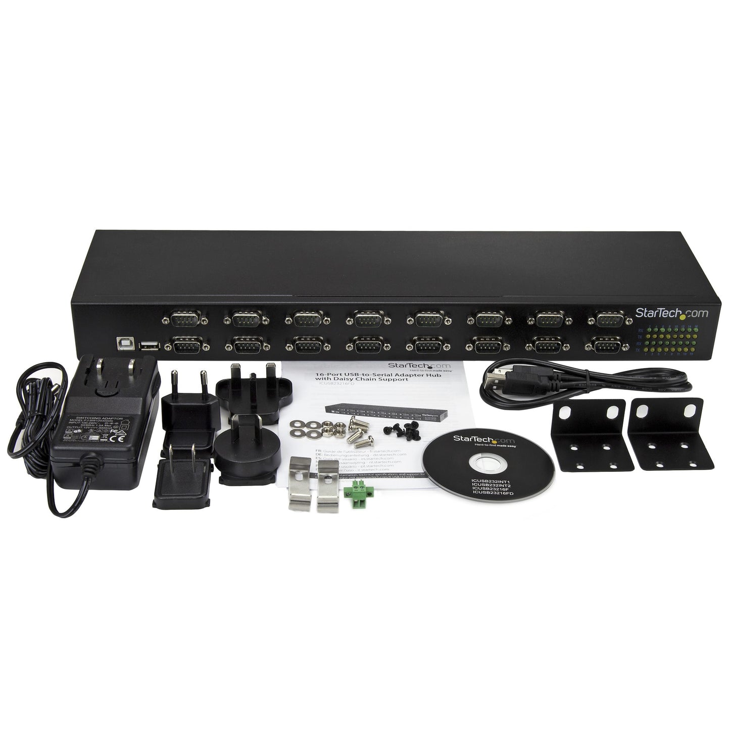 STARTECH CONSIG ADAPTADOR USB A CONCENTRADOR CTLR DE 16 PUERTOS SERIALES