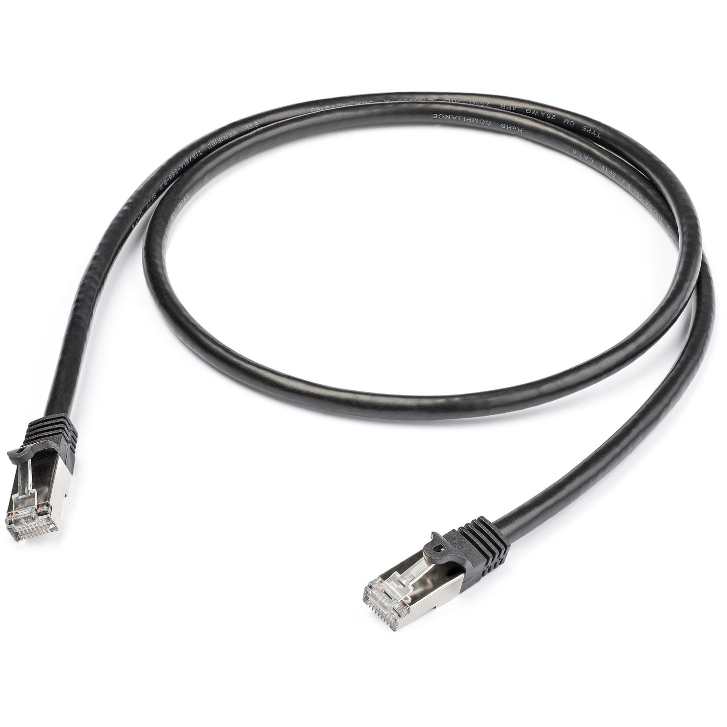 STARTECH CONSIG CABLE 1M DE RED CAT6 ETHERNET CABL GIGABIT BLINDADO SFTP NEGRO .