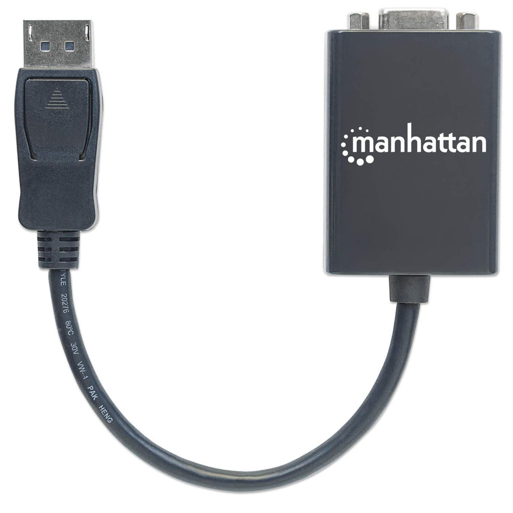 Adaptador convertidor DisplayPort Macho a VGA Hembra HD15 Manhattan