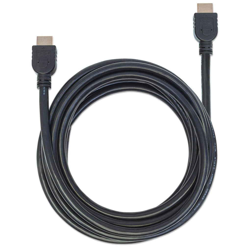 Cable HDMI CL3 Intramuro Manhattan 353953 | 5 Metros | 4K | ARC | Ethernet | Contactos Chapados en Oro | Certificado para Instalación en Muro | M-M | SKU 353953