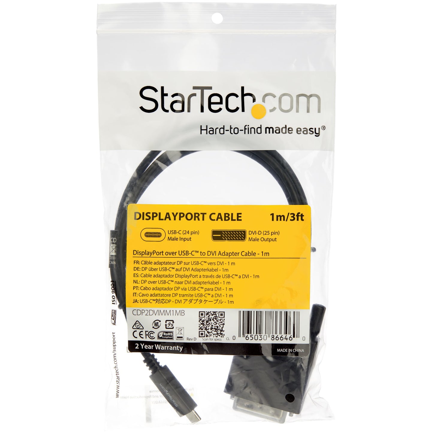 CABLE ADAPTADOR CONVERTIDOR CABL USB-C A DVI 1M 2560X1600 - X-CUSTOMER NOT AUTHORIZED for IPN/VPN Number: A8401IH