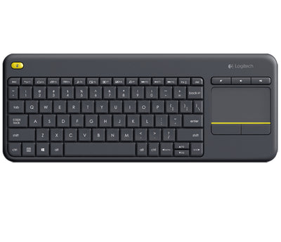 920-007123 Teclado Logitech Touch K400 Plus, Inalámbrico, USB, Negro (Español)