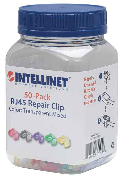 IC INTRACOM PLUG RJ45 CLIP REPUESTO MIXTO CABL 50 PZAS