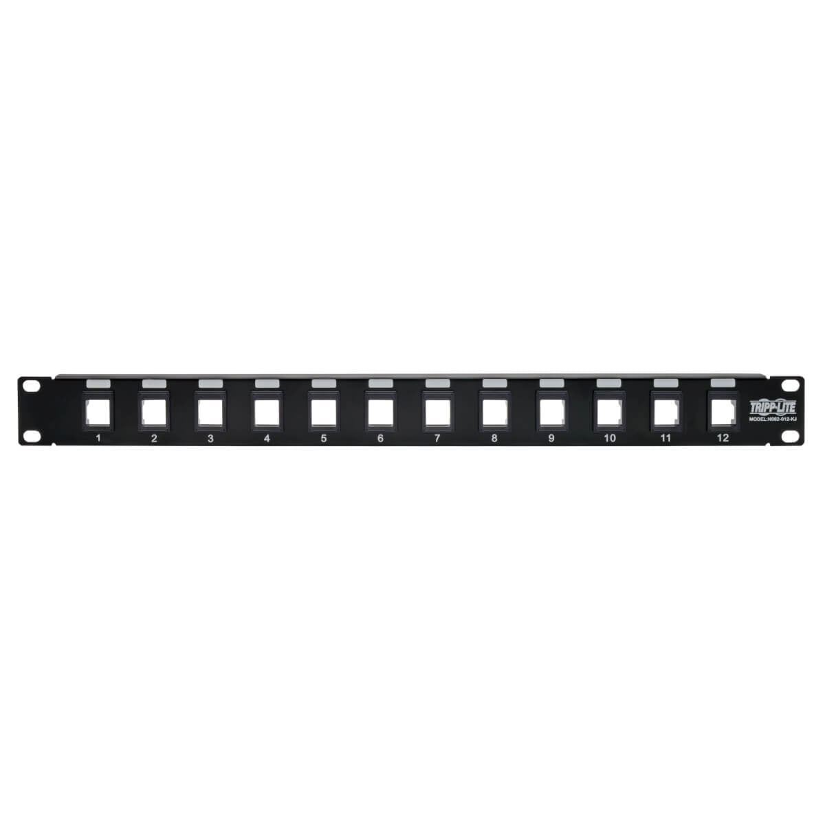 TRIPPLITE CONSIG. PANEL CONEXIONES SIN BLINDAJE BOPT RJ45 KEYSTONE 12 PUERTOS 1U RACK