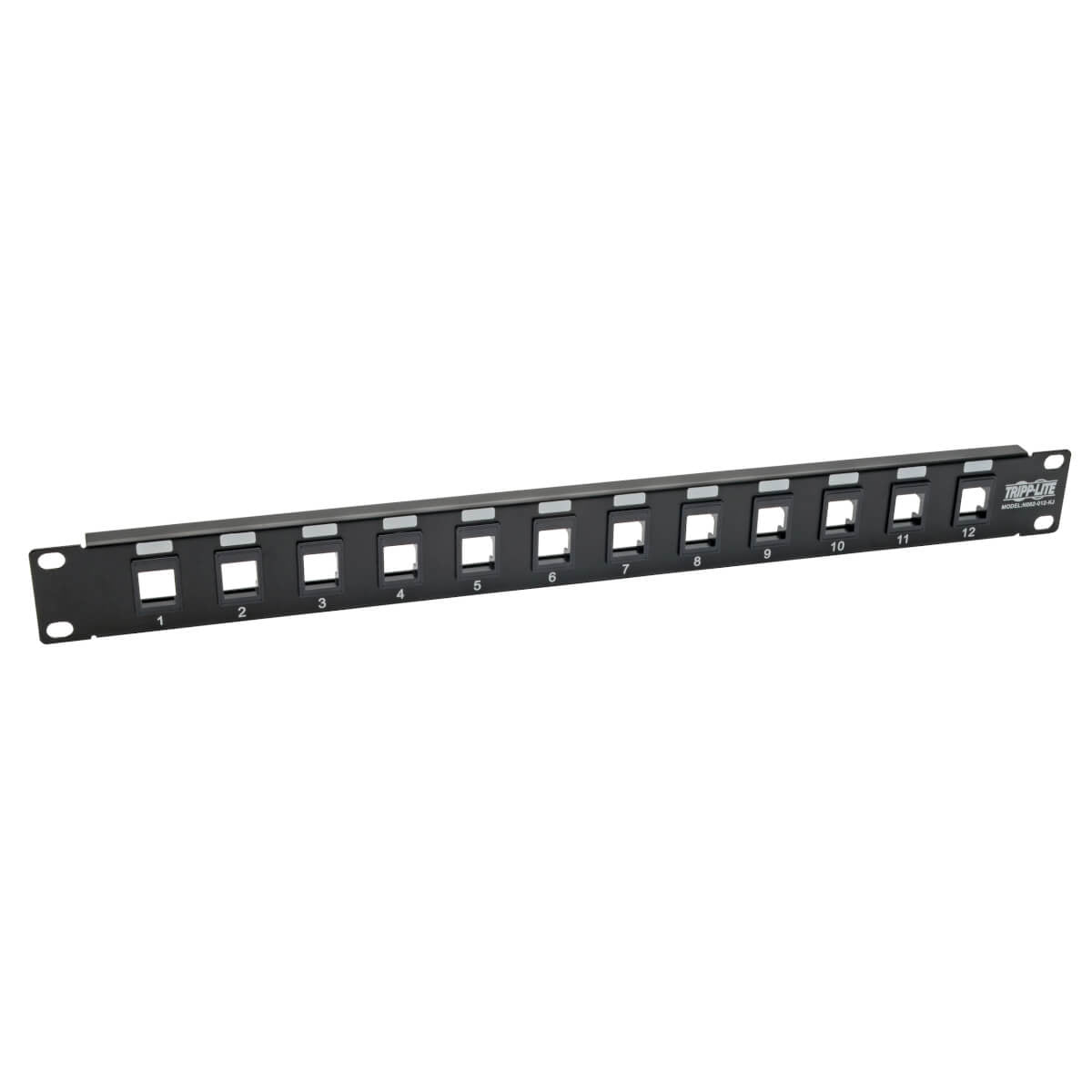 TRIPPLITE CONSIG. PANEL CONEXIONES SIN BLINDAJE BOPT RJ45 KEYSTONE 12 PUERTOS 1U RACK