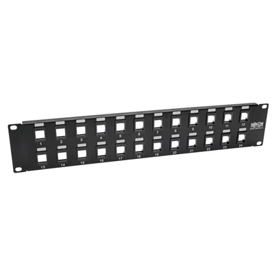 TRIPPLITE CONSIG. PANEL CONEXIONES SIN BLINDAJE BOPT RJ45 KEYSTONE 24 PUERTOS 2U RACK