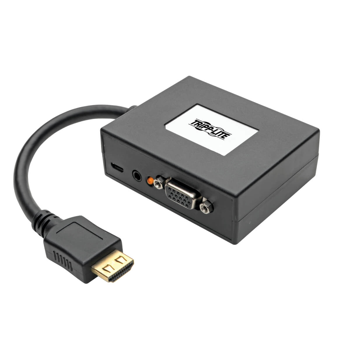 Adaptador HDMI Tripp Lite P131-06N-2VA-U, Macho - 3x VGA/2x 3.5mm Hembra, 15cm, Negro