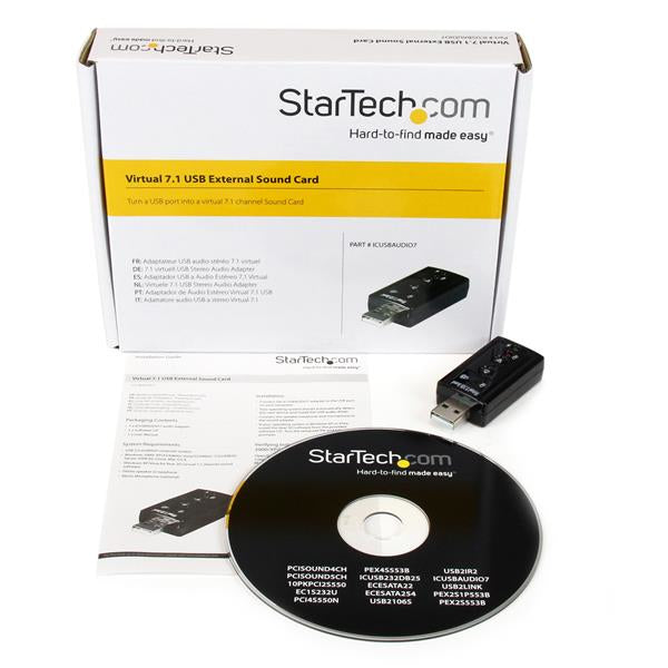 StarTech Tarjeta de Sonido 7.1, Virtual, USB Externa, Adaptador-Convertidor, C-Media, USB