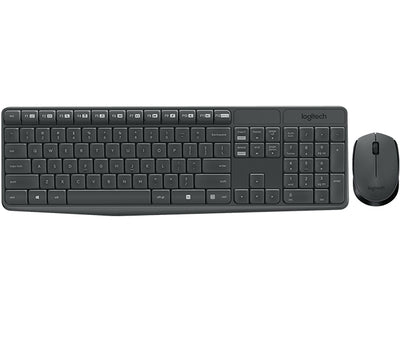 Teclado y ratón MK235 Logitech, Inalámbrico, USB, Negro