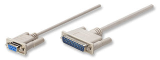 INTRACOM CABLE NULL MODEM DB9H CABL DB25M 1.8M MOL .