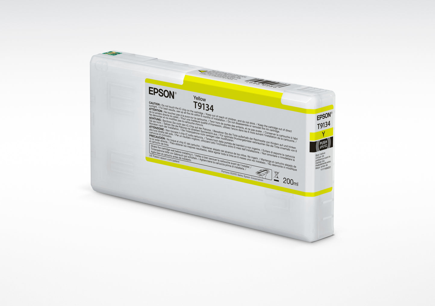T913400 Cartucho Epson UltraChrome HD T913 Amarillo, 200ml, 1500 Páginas