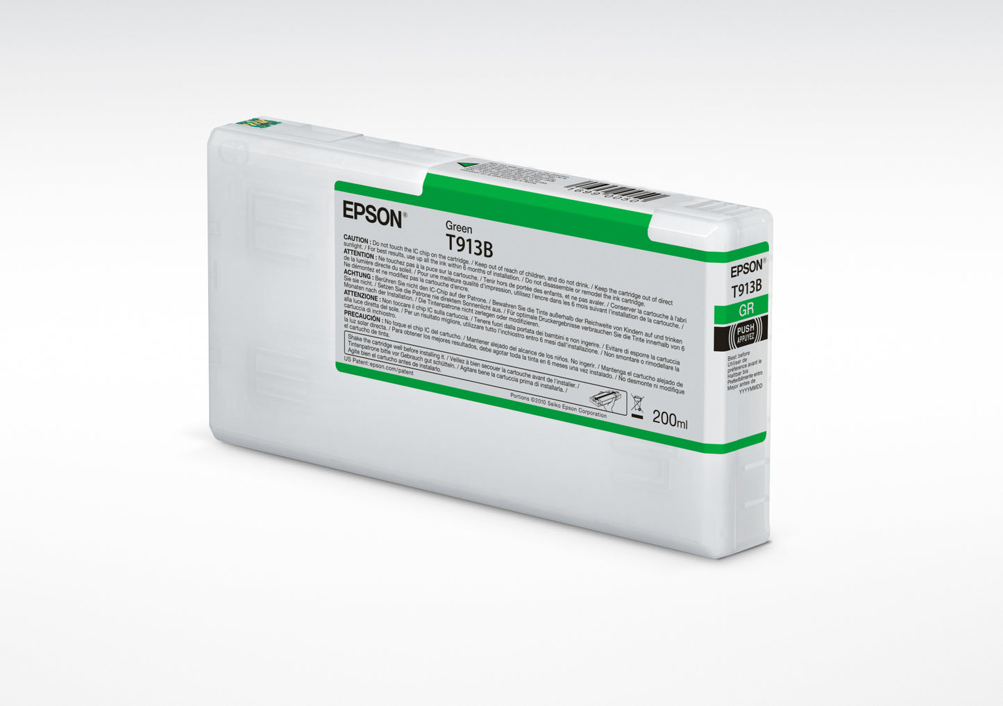 T913B00 Cartucho Epson UltraChrome HD T913 Verde, 200ml