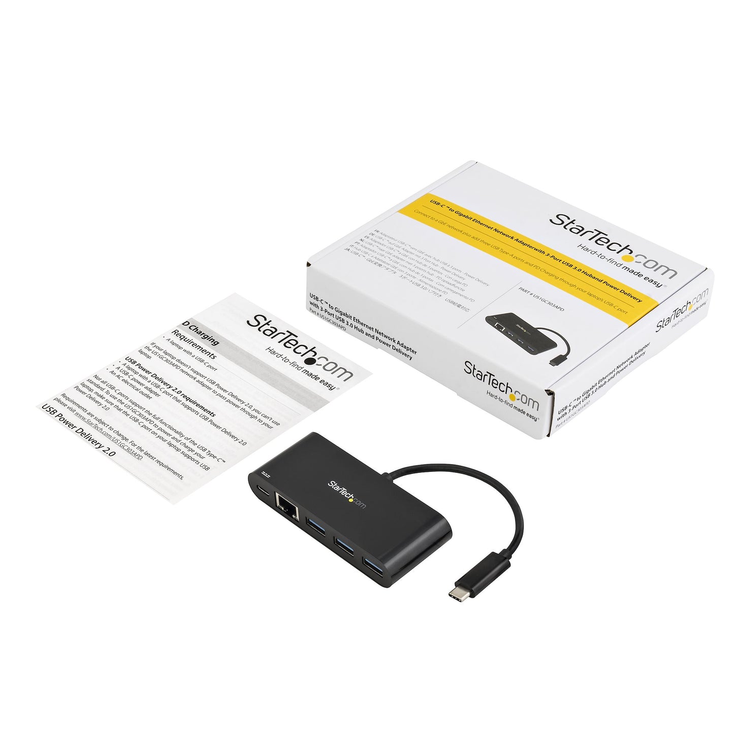 STARTECH CONSIG ADAPTADOR USB-C DE RED CON HUB BOPT .