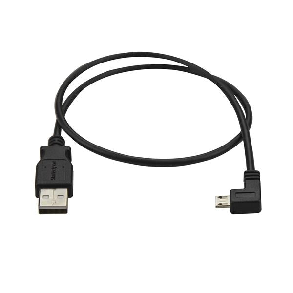 STARTECH CONSIG CABLE 0.5M MICRO USB ACODADO A ADAP IZQUIERDA PARA SMARTPHONES