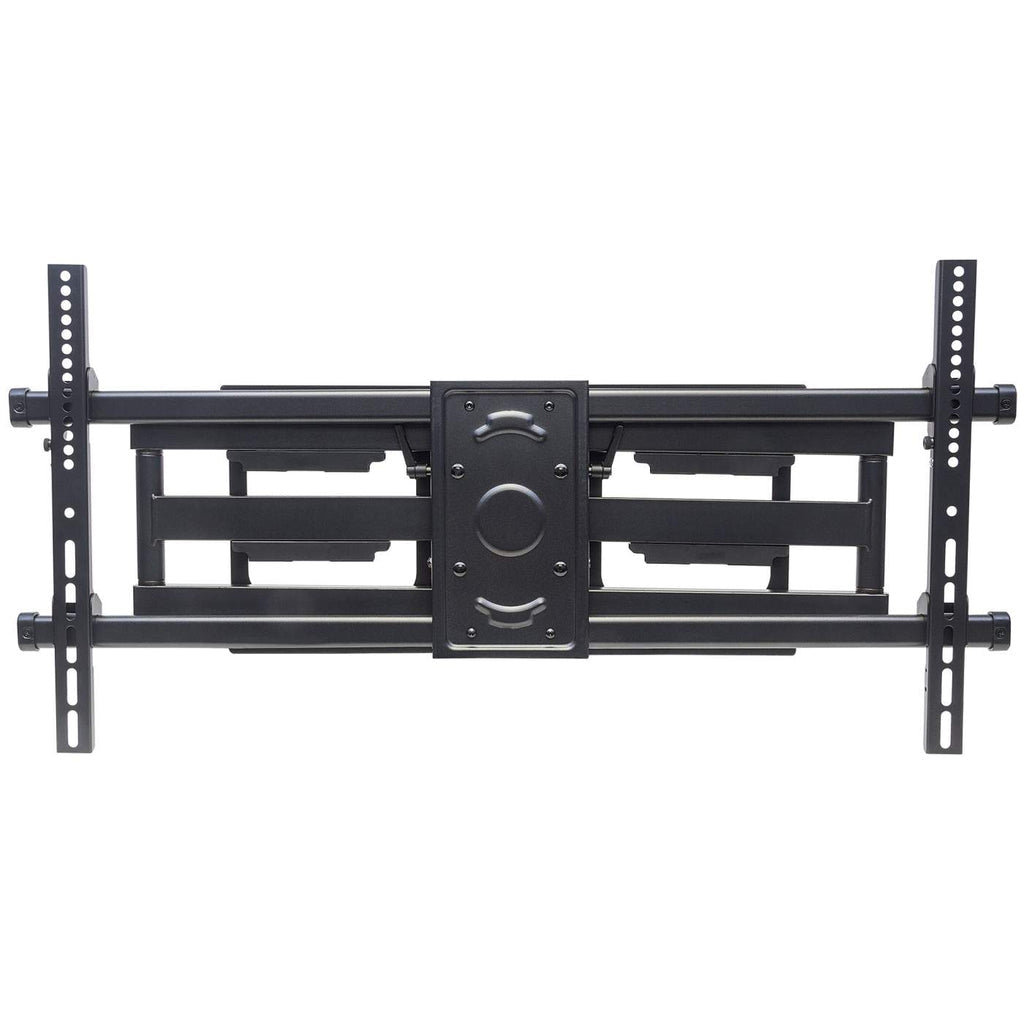Soporte de pared para pantallas de 37" a 90" con movimiento articulado ajustable para girar, inclinar, o nivelar de color negro