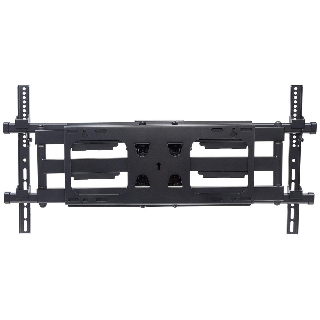 Soporte de pared para pantallas de 37" a 90" con movimiento articulado ajustable para girar, inclinar, o nivelar de color negro