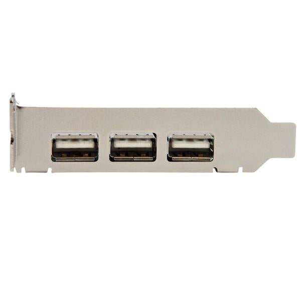 Adaptador tarjeta PCI Express STARTECH Perfil Bajo USB 2.0 Alta Velocidad - 3 Externos y 1 Interno - 4 puertos USB