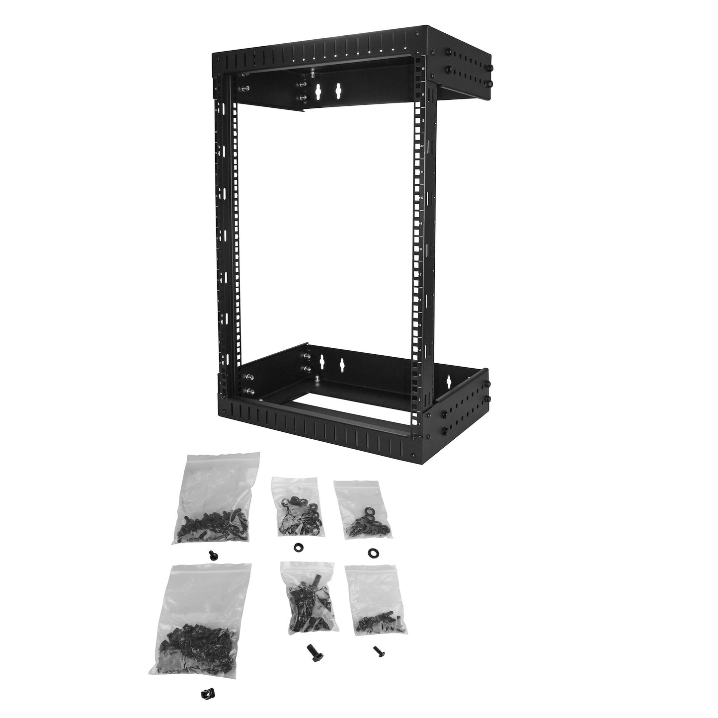 STARTECH CONSIG RACK AJUSTABLE ABIERTO 15U DE PRACK ARED 12 A 20IN PROFUNDIDAD